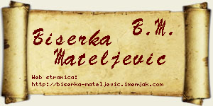 Biserka Mateljević vizit kartica